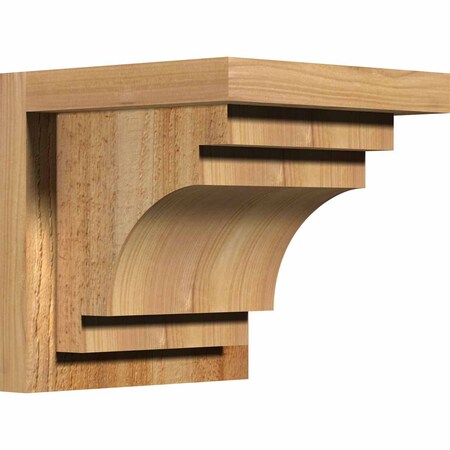 Ekena Millwork Mediterranean Rough Sawn Corbel w/Backplate, Western Red Cedar, 8"W x 8"D x 8"H COR08X08X08MED01RWR
